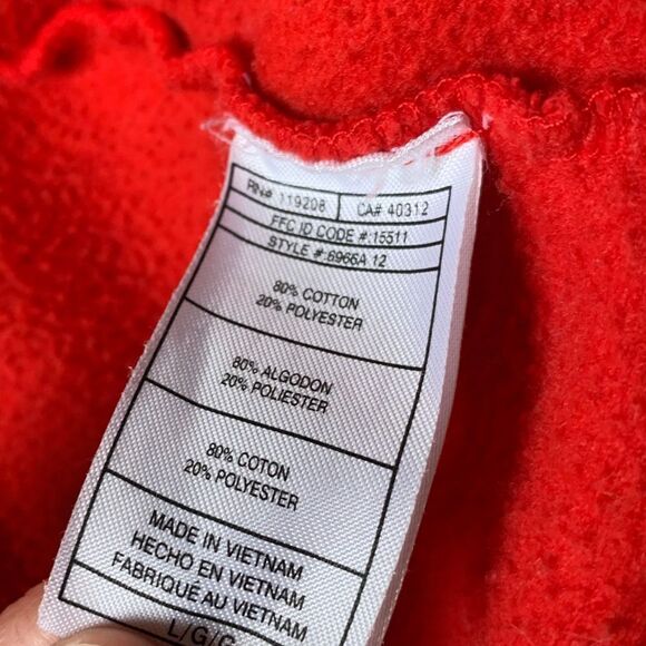 VTG Adidas Philadelphia Sixers Stitched Red Blue Zip Up Sweatshirt Jacket Size L - Picture 9 of 9